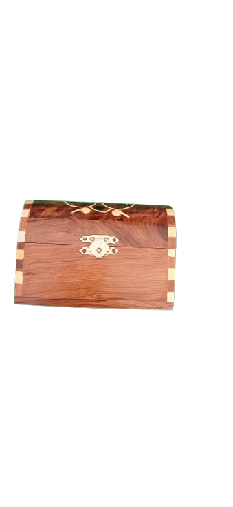 Boîte à Bijoux en Bois de Thuya Massif — Artisanat Marocain d'Exception